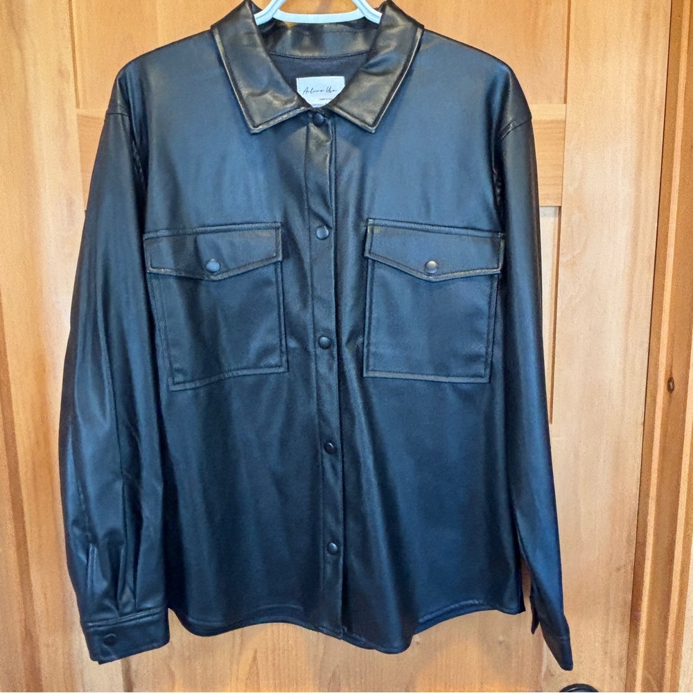Active USA Black Button Down Shirt